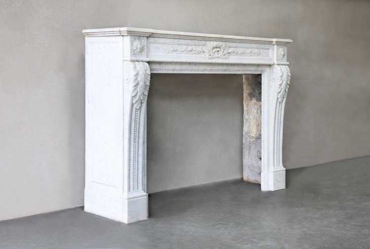 alte carrara marmor kaminmaske