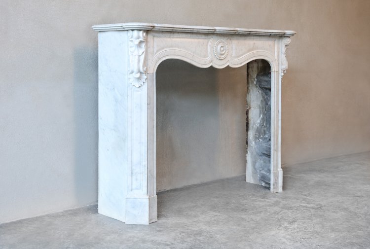 alte Carrara marmor kaminmaske