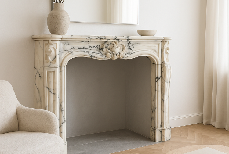 Antiker Marmor Kamin