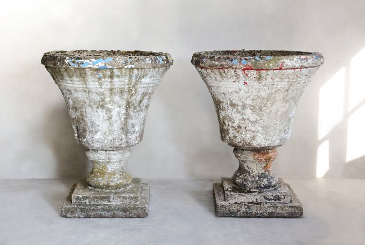 set vases artificial stone