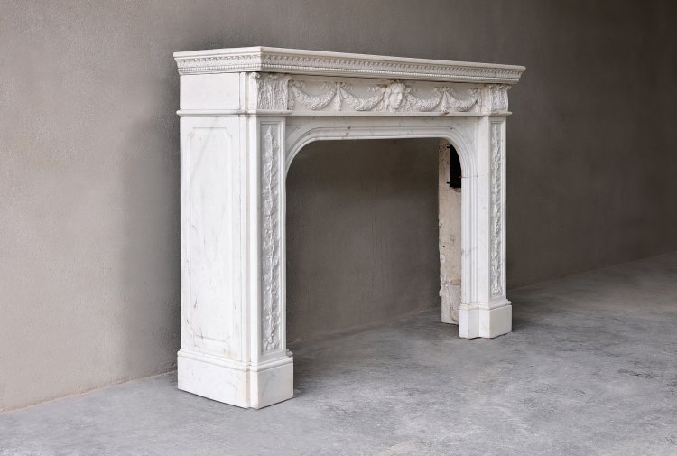 carrara marmor kaminmaske