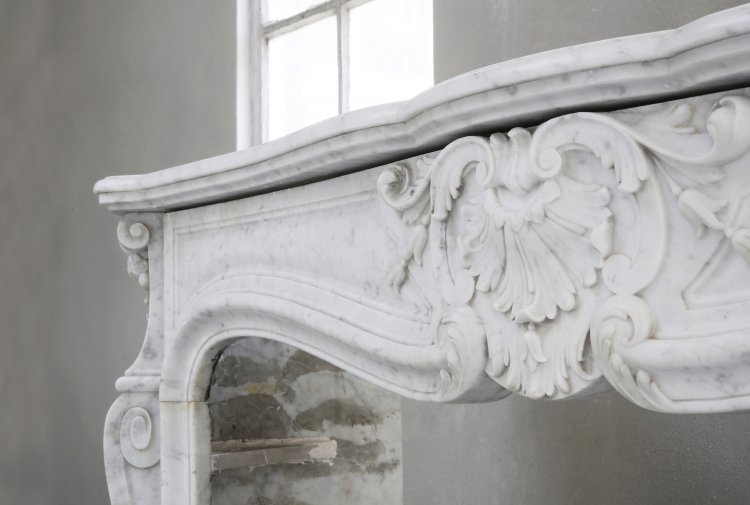 Carrara marmor kamin