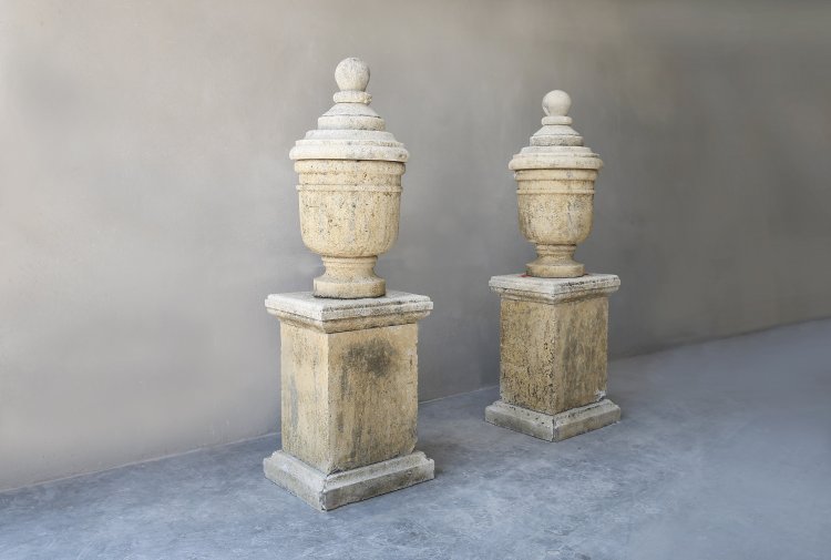 franzosischer kalkstein vasen 