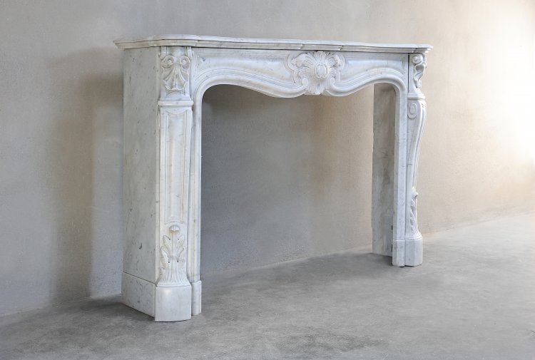 Carrara marmor kaminmaske
