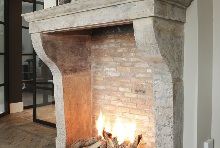 antique fireplace