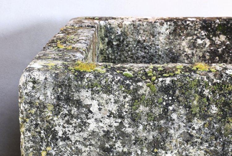 alte französischer kalkstein trog