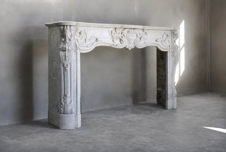 Carrara marmor kamin