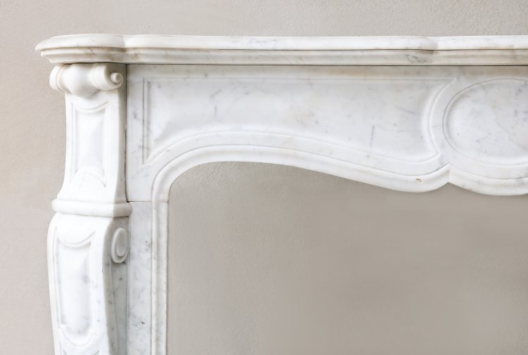 alte kaminmaske von carrara marmor
